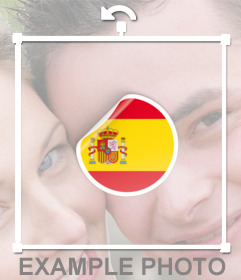 Sticker di Spagna flag che è possibile incollare sulle foto 
