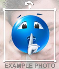 Sticker di uno smiley invio silenzio blu si può mettere le tue foto online