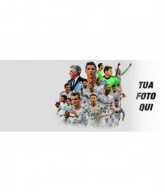 Facebook foto di copertina con i giocatori di calcio del Real Madrid 