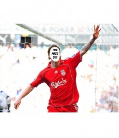 Fotomontaggio di mettere la vostra faccia a Fernando Torres, con la maglia