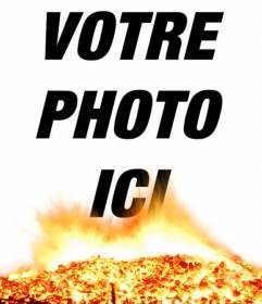 Inserisci le tue foto nella foto e l"effetto brasasa fuoco. Sembrano masterizzare le vostre foto!