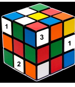 Originale effetto di aggiungere quattro foto allinterno del cubo di Rubik