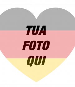 Effetto per la vostra foto e aggiungere la bandiera della Germania a forma di cuore