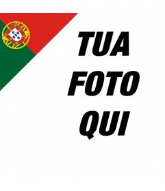 La bandiera del Portogallo in un angolo della foto con questo effetto 