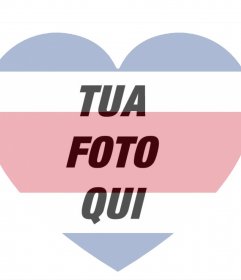 Costa Rica bandiera forma a cuore come un filtro per le tue foto 