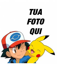 Effetto con Ash e Pikachu, dove è possibile aggiungere la vostra foto per ottenere un effetto fotografico online