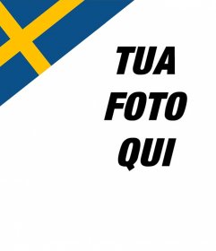 Effetto Foto di mettere la bandiera della Svezia in un angolo della foto