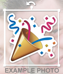 sitkcer decorativa di un cono con confetti per incollare sulle tue foto 