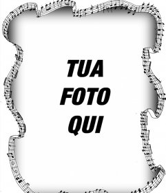 Note musicali cornice per mettere la vostra foto