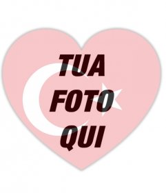Effetto Foto di un cuore con la bandiera della Turchia 