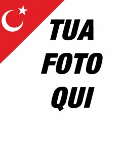 La bandiera della Turchia in un angolo delle tue foto gratis effetto Photo 