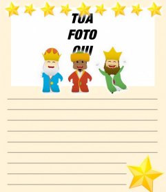 Lettera ai Re Magi per personalizzare con la tua foto 