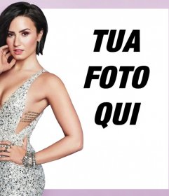 Effetto foto gratis con la cantante Demi Lovato