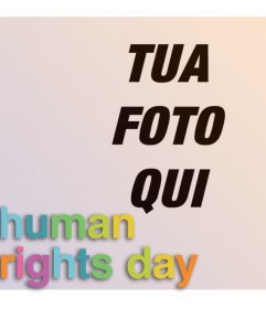 Effetto Foto di Giornata dei Diritti Umani per la tua foto