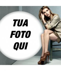 Effetto Foto con lattrice Emma Roberts di caricare la tua foto 