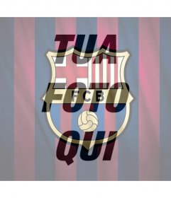 Foto effetto dello scudo FC Barcelona per la vostra foto 