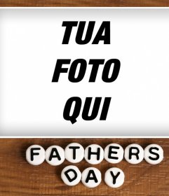 Tabella speciale cornice per festeggiare il giorno di padri con una foto