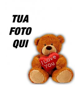 La foto di profilo con un orsacchiotto con un cuore per personalizzare il vostro Facebook o il tuo profilo Twitter