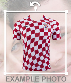 Camicia di selezione di calcio Croazia da incollare sul tuo foto