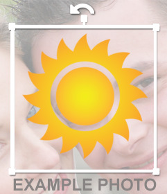 Sticker di un Sole per aggiungere le vostre foto e decorare online