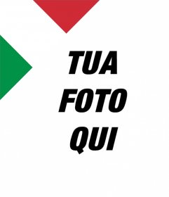bandiera italiana in un angolo delle tue foto con questo effetto in linea 