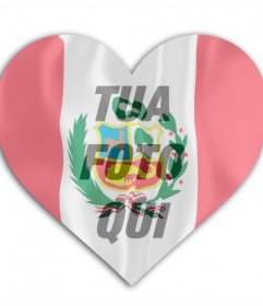 Fotomontaggio online per aggiungere una foto di te con la bandiera del Perù con