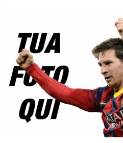 Fotomontaggio con Messi Barca a mettere la tua foto