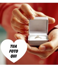Effetto Foto di dichiarare il matrimonio con un anello di fidanzamento