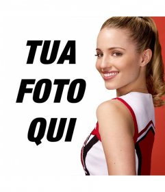 Quinn Febray Fotomontaggio con la famosa Cheerleader Glee. Carica la tua foto e