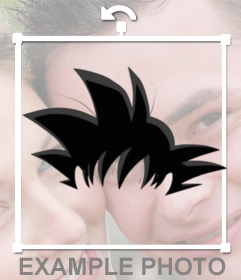 Fotomontaggio con la parrucca Goku per mettere sul vostro face