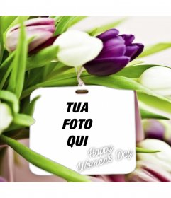 Bellissimi fiori per celebrare Womens Day caricare la tua foto effetto