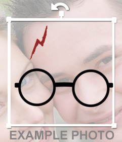 Sticker con gli occhiali di Harry Potter e cicatrice