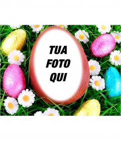 Fotomontaggio di mettere la vostra immagine allinterno di un uovo di Pasqua