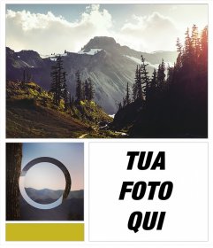 Collage di foreste, montagne e luoghi sconosciuti con un tocco indie