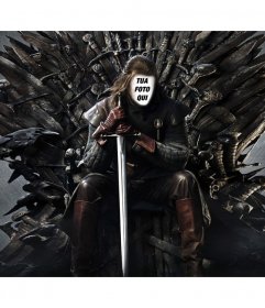 Fotomontaggio di Ned Stark nel Trono di Spade per aggiungere il tuo volto