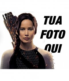 Fotomontaggio con Katniss in Hunger Games