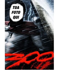 Fotomontaggio di essere parte del poster gladiatori film 300