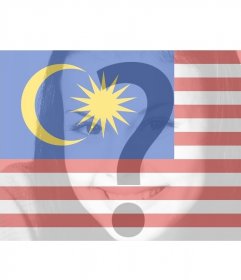 Filtro virtuale per aggiungere le vostre foto della bandiera Malesia