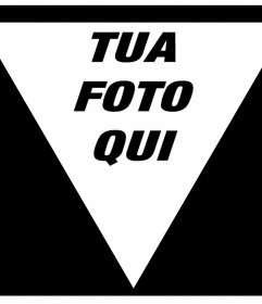 Telaio nero a forma di triangolo per aggiungere la tua foto per 