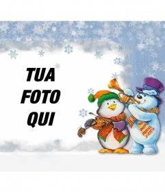 cornice decorativa per i bambini con gli animali a Natale