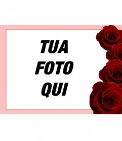 Impostazione lato semplice con fiori rosa