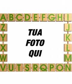 Cornice per foto con un alfabeto per i bambini