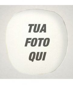 Rotondo cornice con carta con un buco al centro e un filtro di carta semitrasparente
