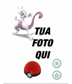 Effetto Foto con Mewtwo in Pokemon Go gioco per aggiungere il
