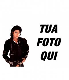 Fotomontaggio di mettere la tua foto accanto a Michael Jackson