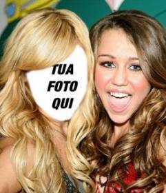 Fotomontaggio dove si può mettere la tua faccia su Ashley Tisdale con Miley Cyrus