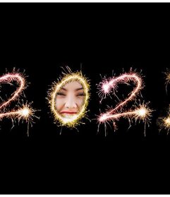 Effetto di mettere la vostra foto nell'anno 2023 zero di fuochi d'artificio