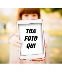 Montare a fare un selfie con un Ipad