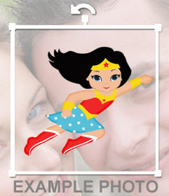 Wonder Woman come un adesivo di aggiungere le foto gratis