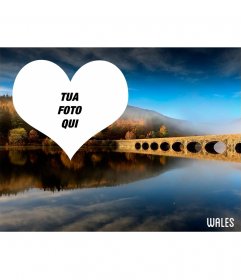Cartolina con una foto di un paesaggio gallese